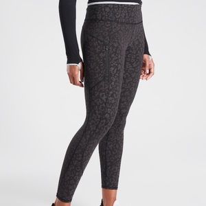 Athleta Rainier Reflective Leopard Leggings